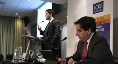 Luciano Cohan y Aldo Lema en la conferencia