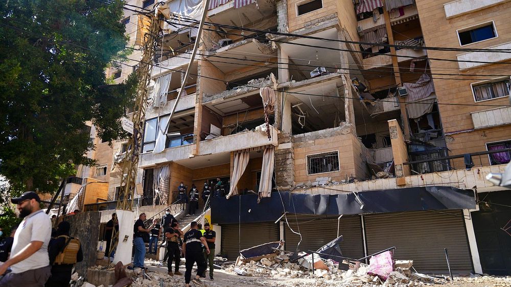 Edificio alcanzado en Beirut por un bombardeo israelí&nbsp;EFE