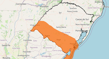 brasil alerta por fuertes tormentas en la frontera con uruguay: granizo y vientos de hasta 100 km/h