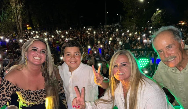 Valentina dos Santos durante los festejos