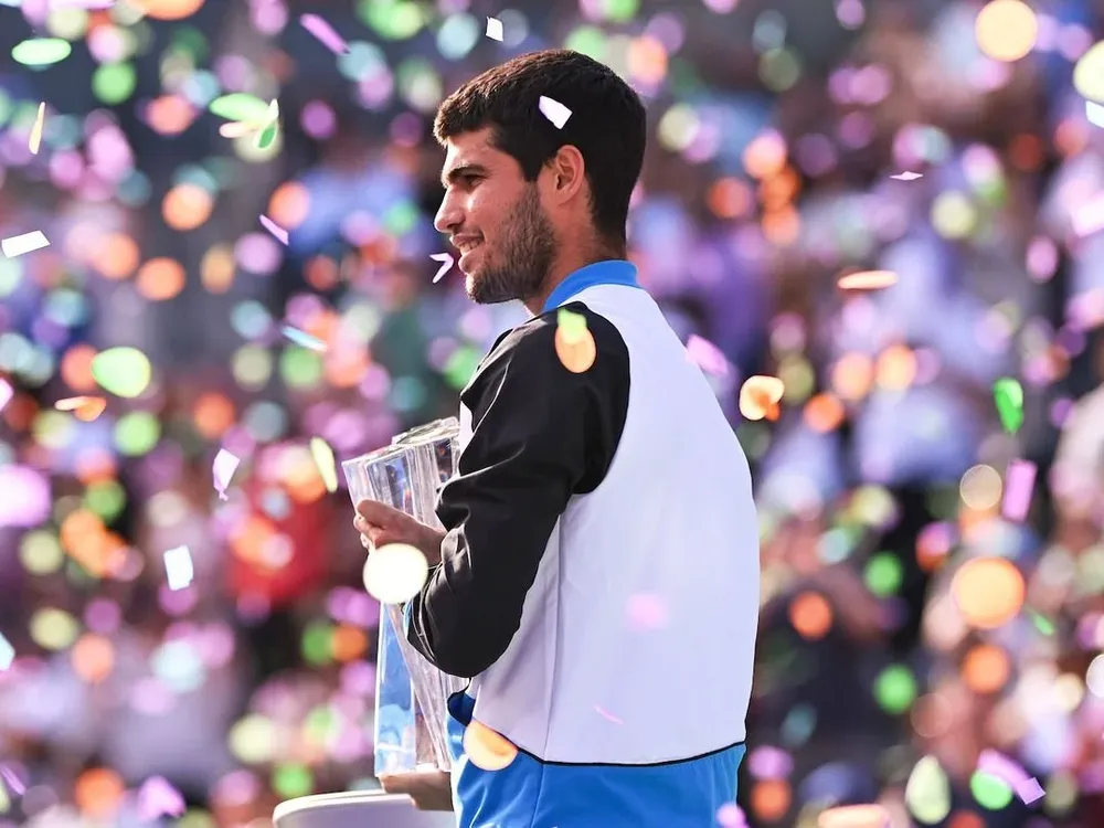 Alcaraz en rueda de prensa.