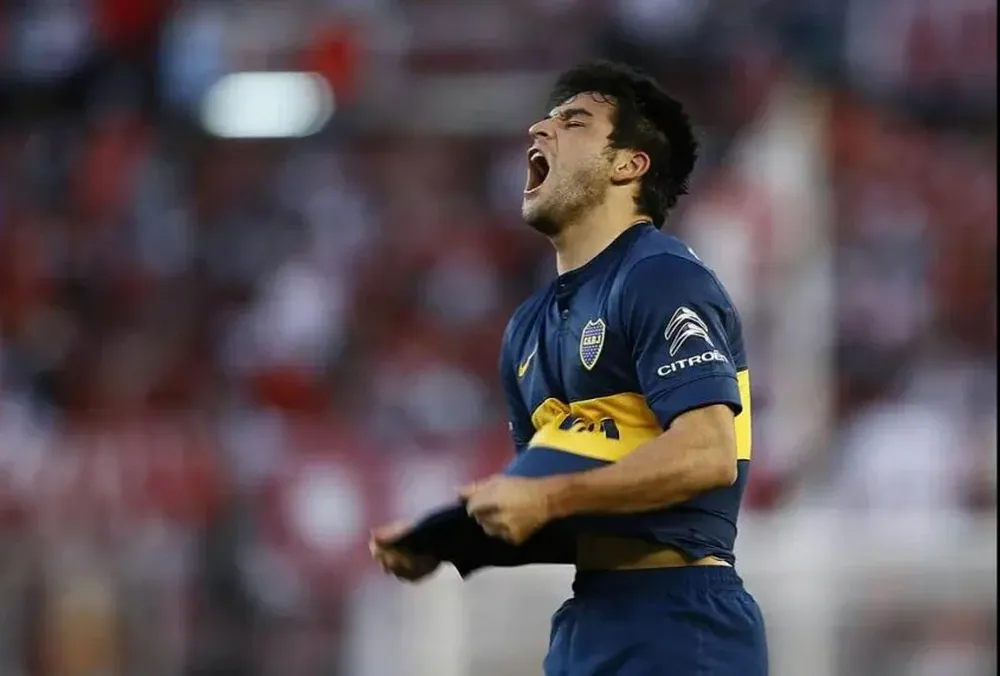 Lodeiro festeja el gol ante River