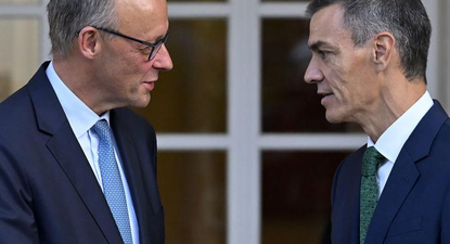 Friedrich Merz y Pedro Sánchez, en el Palacio de La Moncloa