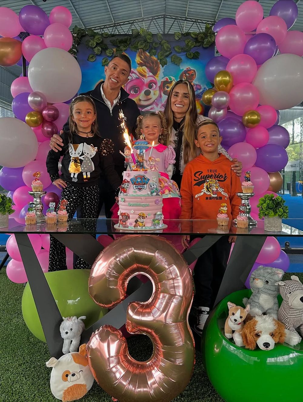 El festejo de cumpleaños de Fernando Muslera y su hija Domi El festejo de cumpleaños de Fernando Muslera y su hija Domi