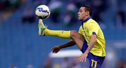 Fabián Estoyanoff con la camiseta de Al Nassr de Arabia Saudita