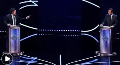 Massa y Milei en el debate de este domingo