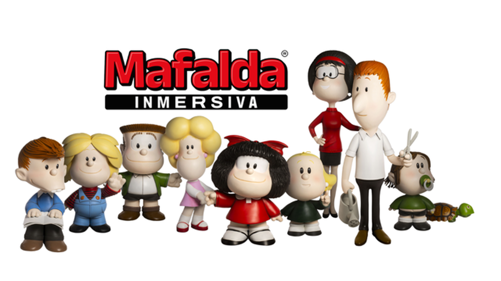 Personajes Mafalda con logo