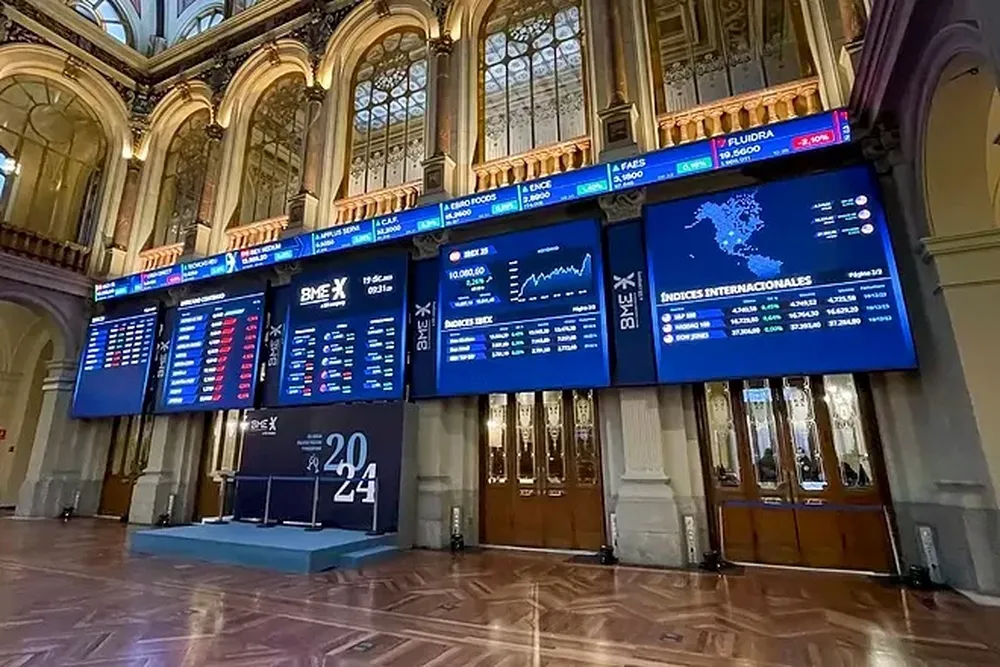 Interior de la Bolsa de Madrid