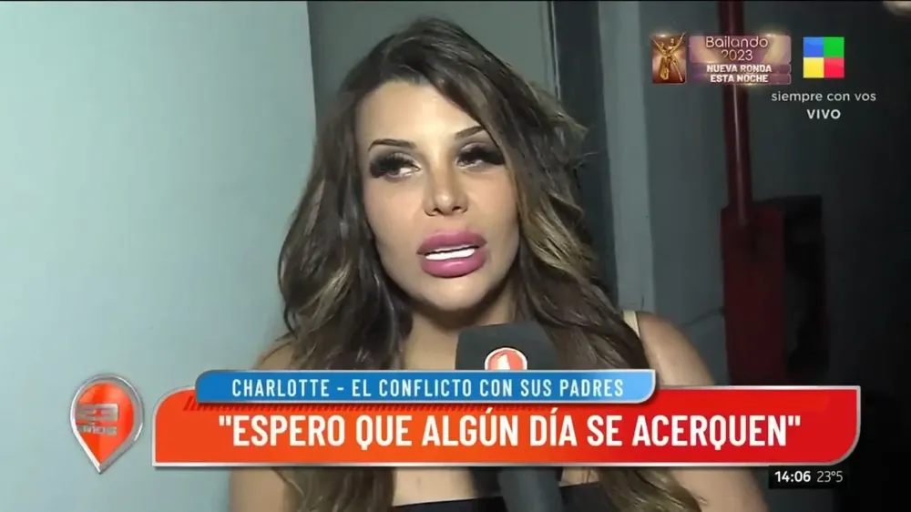 Charlotte Caniggia se sinceró sobre su nula relación con sus padres