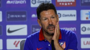 Cholo Simeone en rueda de prensa.