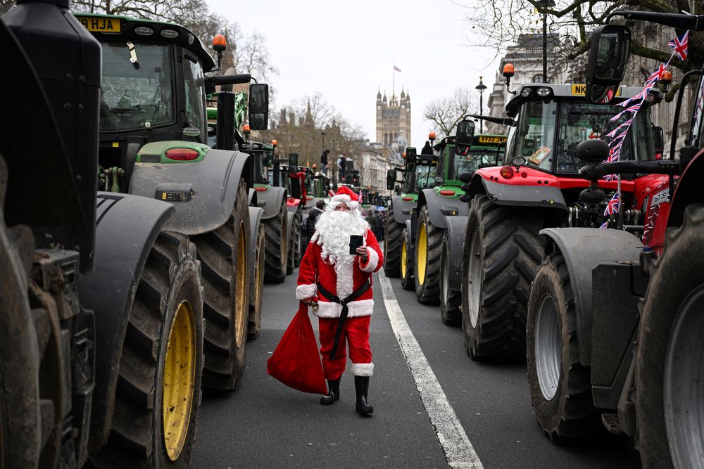 Tractores en Londres: agricultores protestan contra un impuesto granjero.