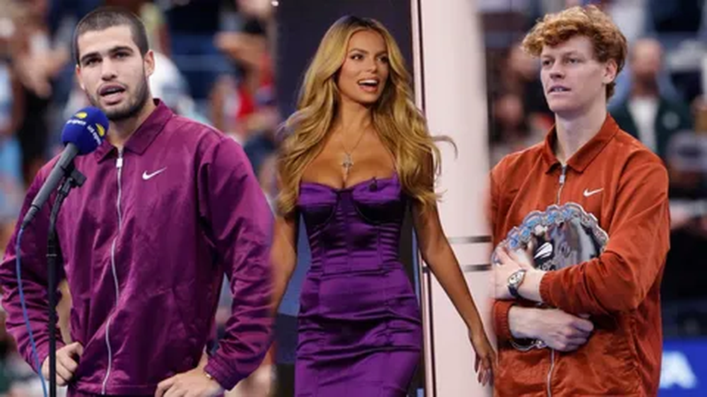 Carlos Alcaraz, Brooks Nader y jannik Sinner.&nbsp;