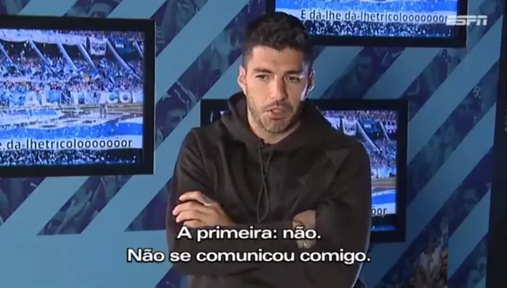 Luis Suárez entrevistado por Diego Lugano