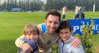 La foto junto a Lionel Messi