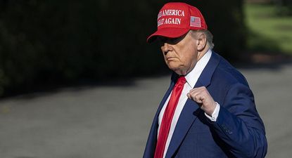 Trump este sábado a su regreso a Washington.