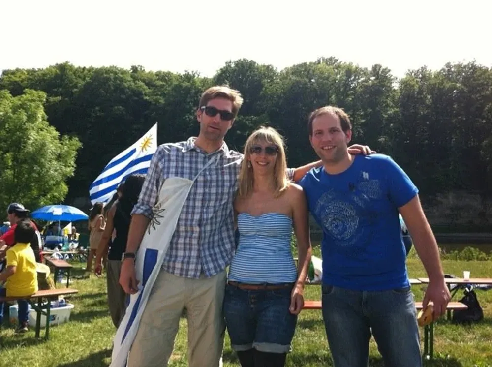 Los uruguayos que viven en Alemania no se perdieron el partido