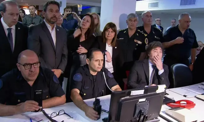 Milei supervisó el operativo junto a Bullrich
