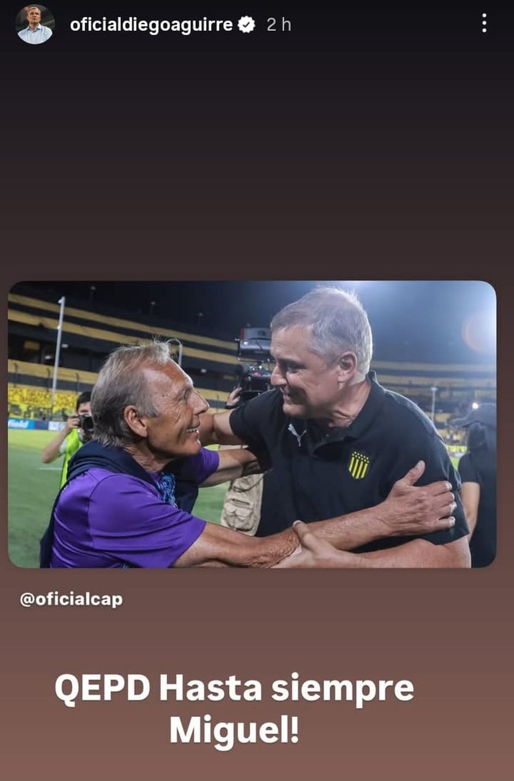 El mensaje de Diego Aguirre tras la muerte de Miguel Ángel Russo El mensaje de Diego Aguirre tras la muerte de Miguel Ángel Russo