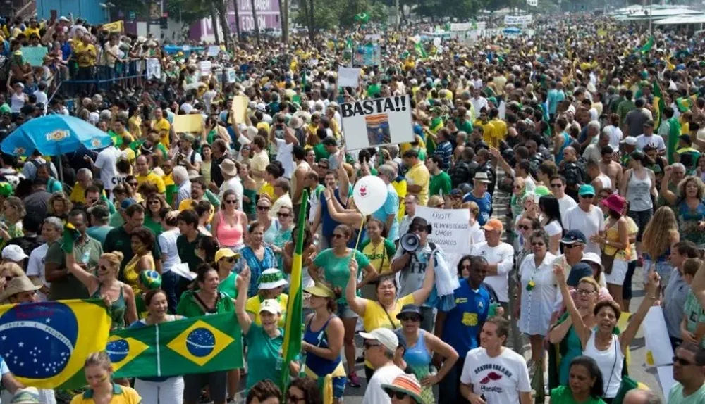 Protestas contra Dilma en Copacabana