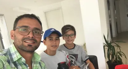 Matías Rosa y sus hijos