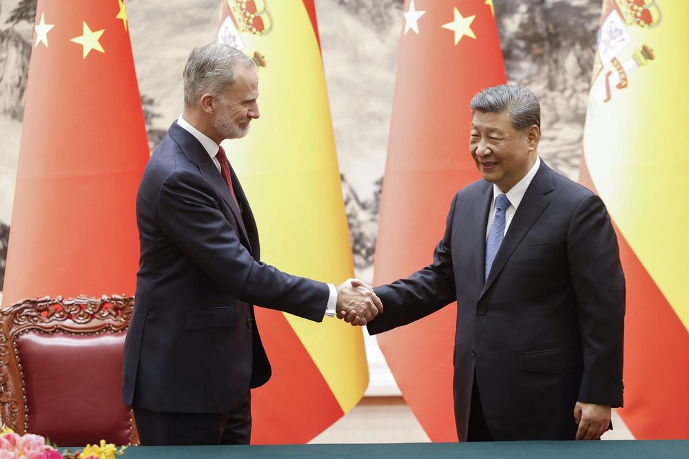 El rey Felipe VI y&nbsp;el presidente chino&nbsp;Xi Jinping, en la visita de Estado de los reyes a China.