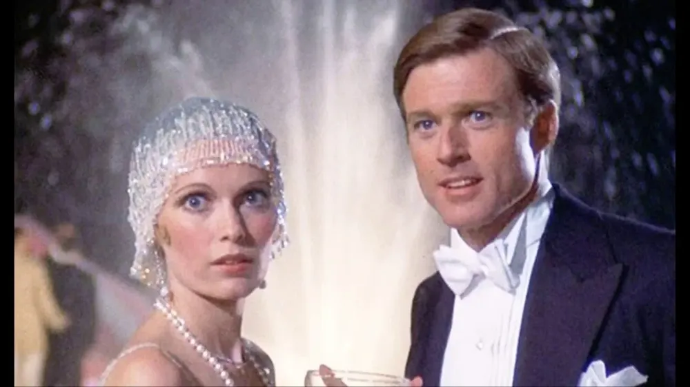 Mia Farrow y Robert Redford en el film El gran Gatsby, de 1974, basado en la novela de Scott Fitzgerald sobre los años 20