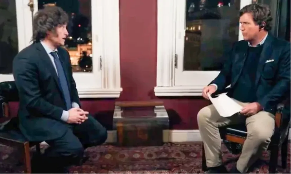 Milei con Tucker Carlson