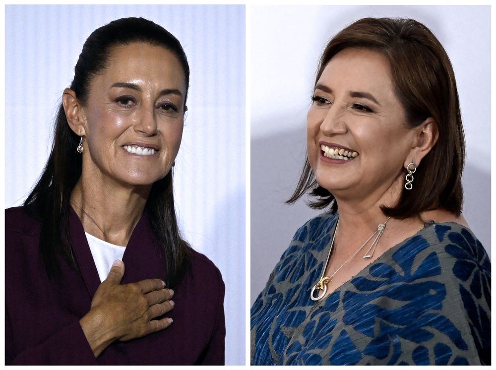 Sheinbaum y Gálvez son las dos candidatas con posibilidades de acceder a la presidencia en las elecciones de México. (AFP).