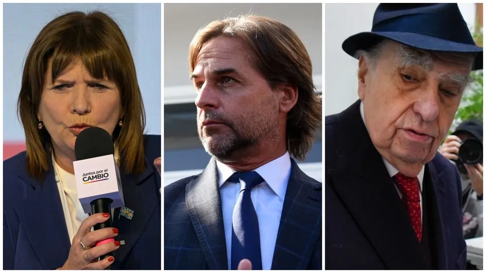 Patricia Bullrich, Luis Lacalle Pou y Julio María Sanguinetti