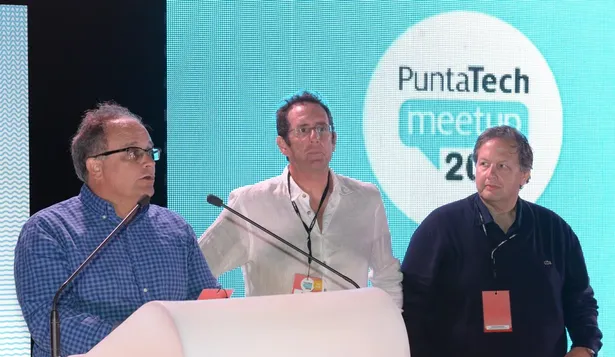 Los organizadores Pablo Brenner, Segio Fogel y Ariel Pfeffer