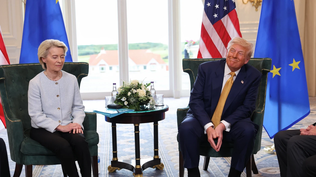 Donald Trump y Ursula Von der Leyen.