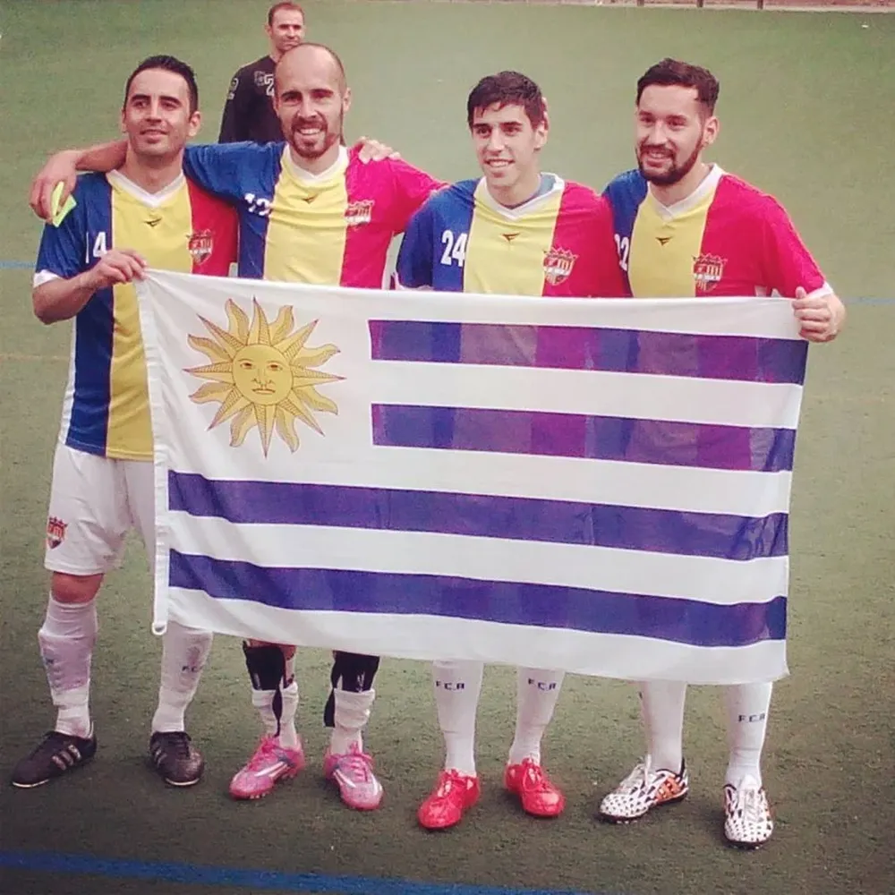 Edu Peppe, Sebastián Gómez, Mateo Rodríguez y Brian Figliamondi en Andorra FC