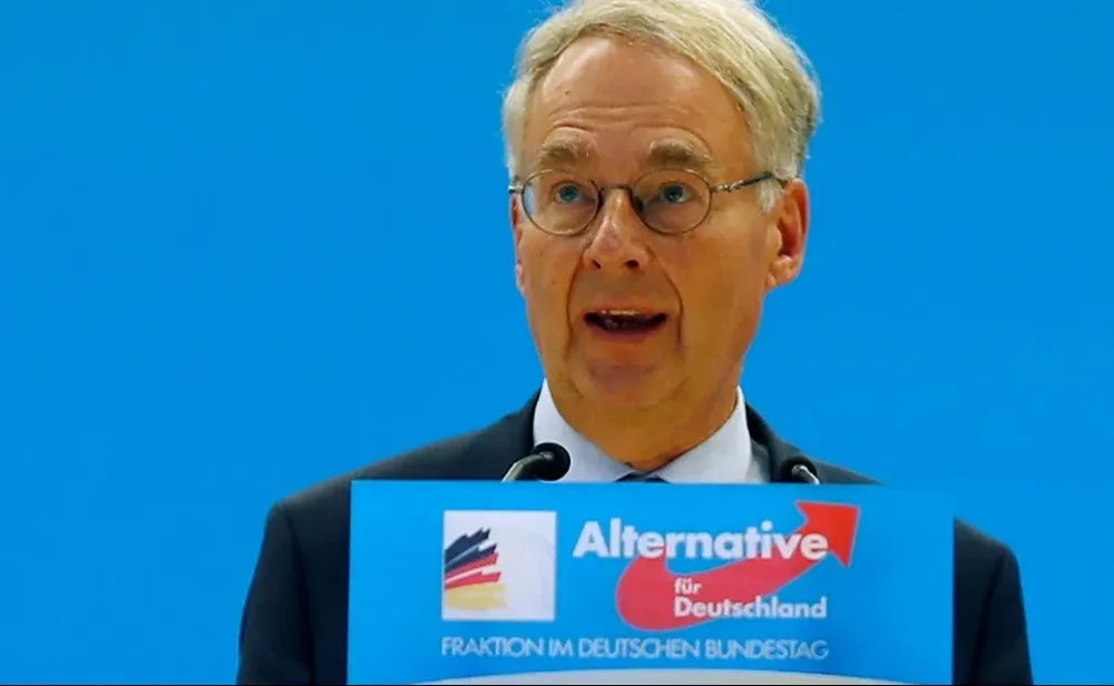 Roland Hartwig, dirigente de la ultraderechista Alternativa para Alemania (AfD), asistIó a un encuentro antiinmigración con neonazis y empresarios.