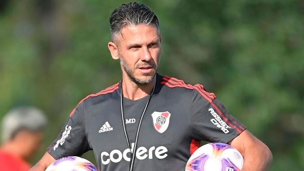 Martín Demichelis en el entrenamiento de River, de cara al superclásico del domingo frente a Boca