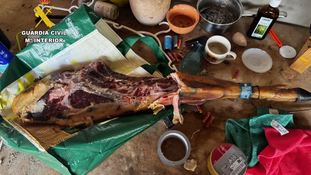 El jamón ibérico recuperado, un poco más flaco.