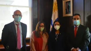 Alfonso Capurro, Ana Fostel, Azucena Arbeleche y Aldo Lema. (Foto archivo)