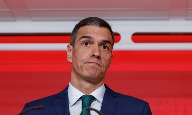 Pedro Sánchez en su comparecencia ante los medios para dar explicaciones sobre casos de corrupción