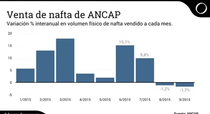 Cayó la venta de naftas, en línea con otros indicadores