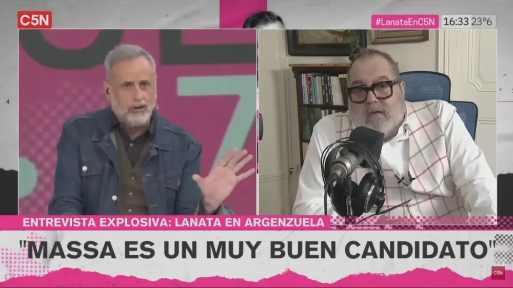 Jorge Rial y Jorge Lanata en C5N cerrando la grieta