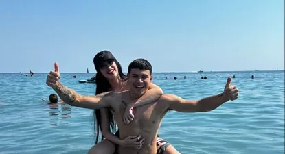 El futbolista juvenil uruguayo Alan Matturro y su novia Anto Ciavaglia
