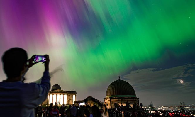 En distintas parte de Europa y de EE.UU. se pudo apreciar la aurora boreal, un fenómeno típico de las zonas más al norte del mundo.