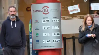 Dólar en pizarras