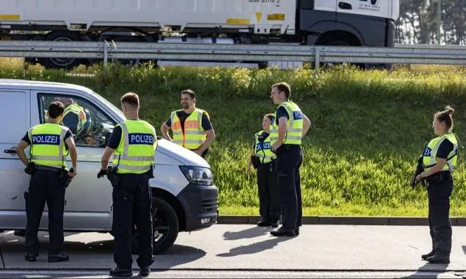 Control migratorio en la frontera de Polonia y Alemania.