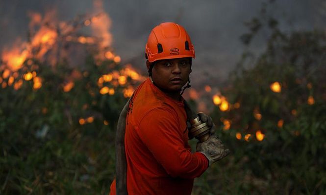 Incendio en la Amazonía de Brasil en 2023.
