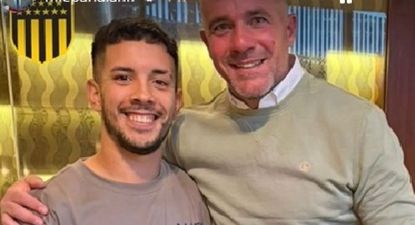 El Rifle Walter Pandiani visitó a Leonardo Fernández en Madrid
