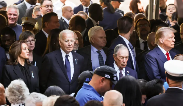 Harris, Biden y Trump coinciden en el homenaje a las víctimas del 11S. EFE