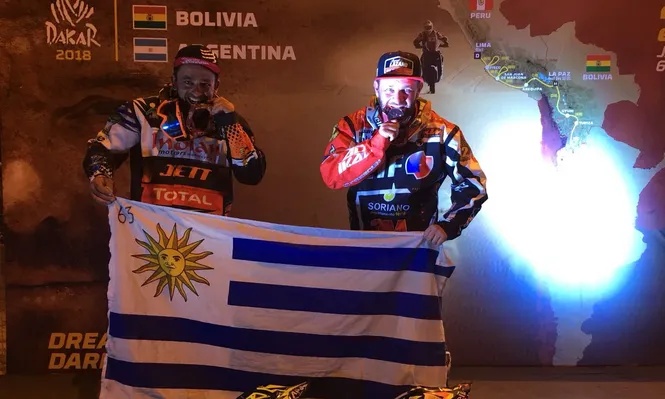 Cóppola y Lazard en el podio del Dakar 2018