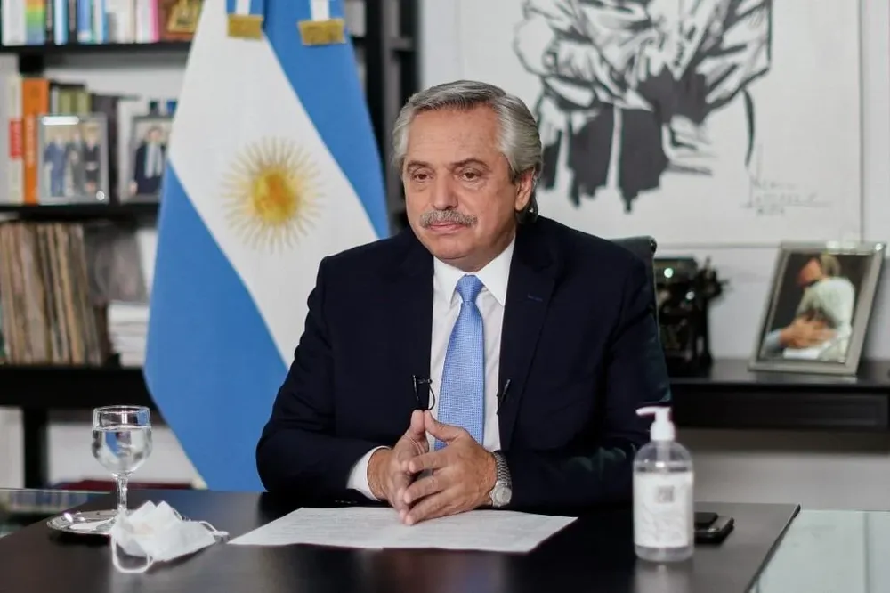 El presidente argentino Alberto Fernández