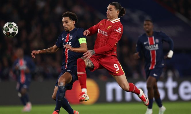 Darwin Núñez y Marquinhos&nbsp;