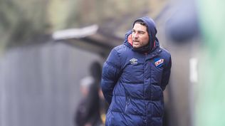 Rafael García en el partido de Tercera de Nacional ante Liverpool